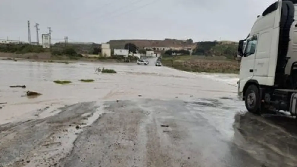 Carretera cortada en la provincia de Almer&iacute;a