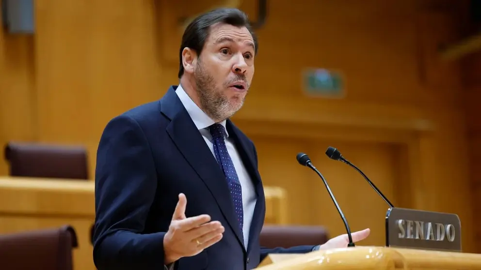 &Oacute;scar Puente, durante su comparecencia en el Senado