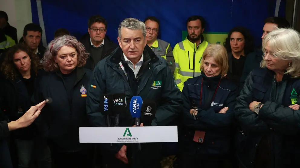 Antonio Sanz desvela que la situaci&oacute;n de riesgo por inundaciones en Jerez de la Frontera persiste debido al desbordamiento del r&iacute;o Guadalete