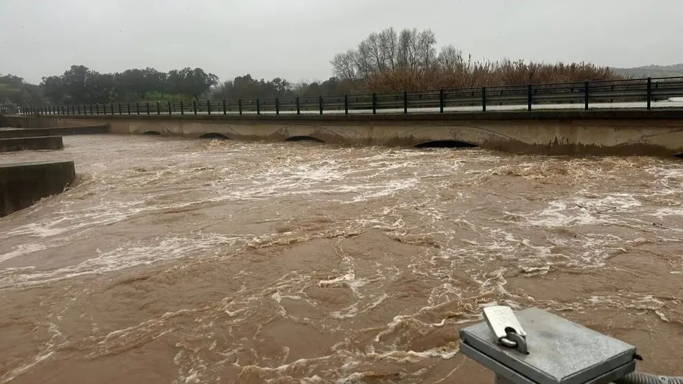 Crecida del r&iacute;o Odiel