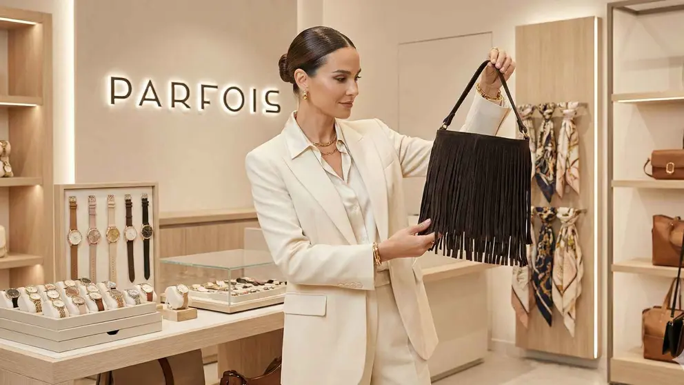 Bolso de hombro de piel con flecos de Parfois