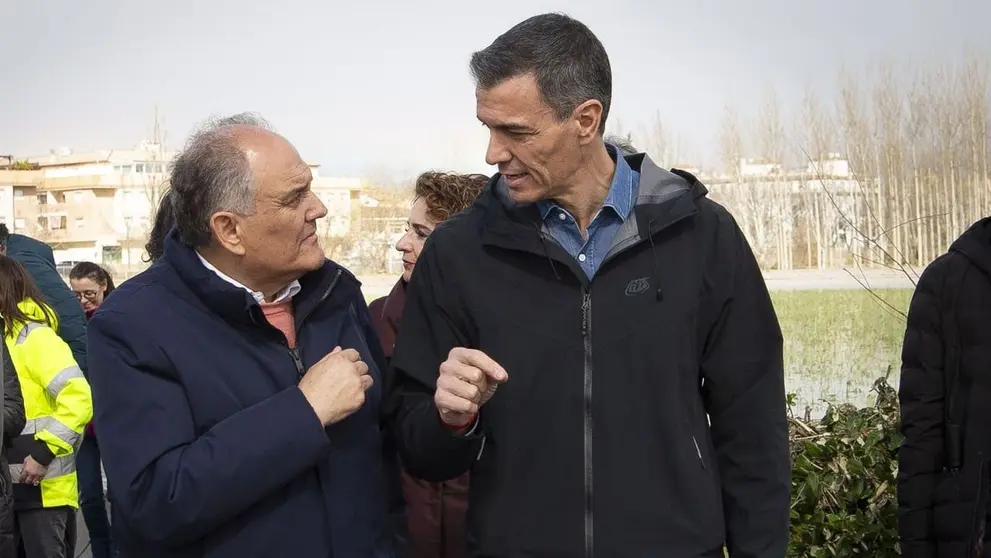 Pedro S&aacute;nchez, durante su visita reciente a Hu&eacute;tor T&aacute;jar