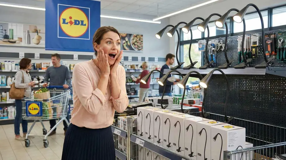 L&aacute;mpara de escritorio de Lidl