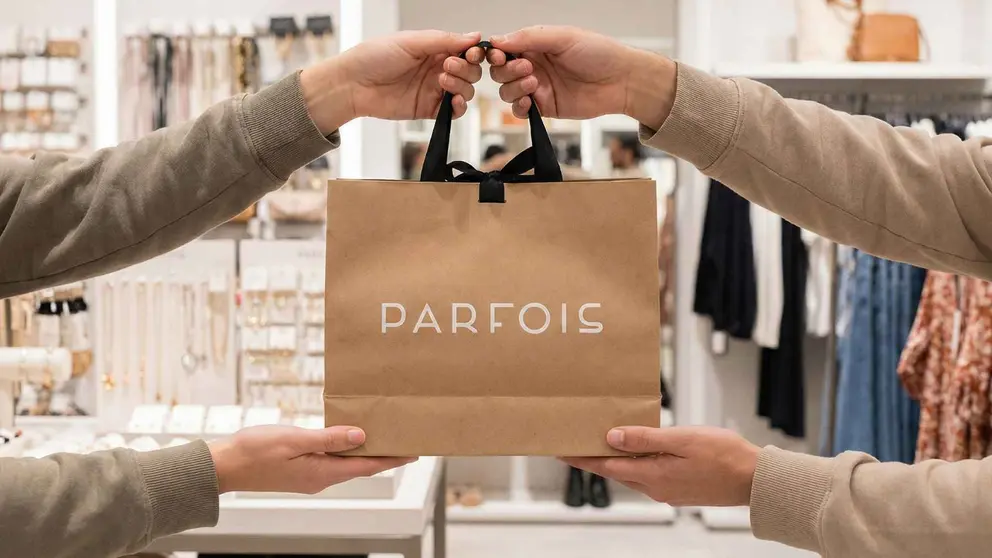 Bolsa de compra en una tienda de Parfois