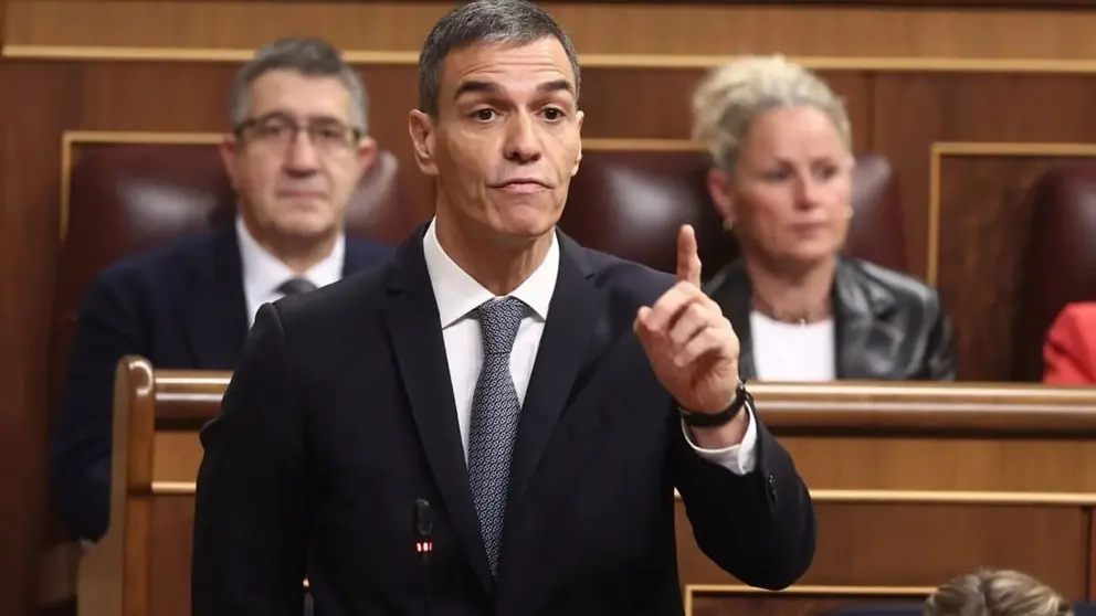 Pedro S&aacute;nchez, en una de sus comparecencias en el Congreso de los Diputados