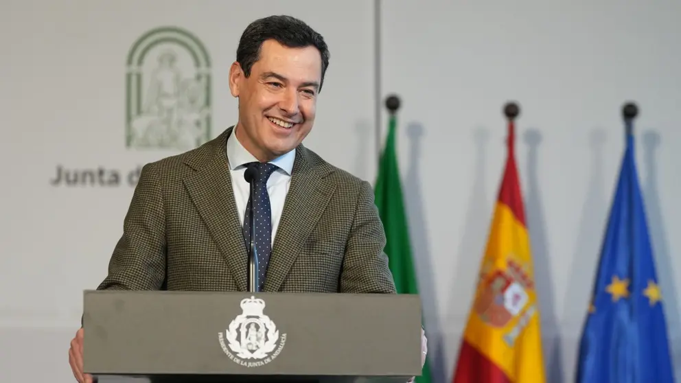 El presidente de la Junta de Andaluc&iacute;a, Juanma Moreno
