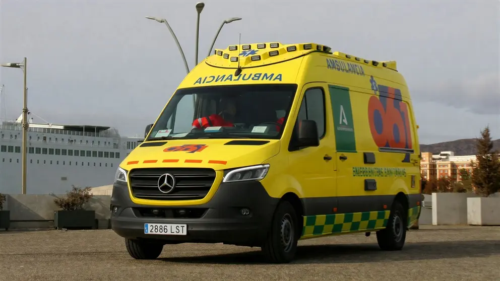 Una ambulancia en una foto de archivo