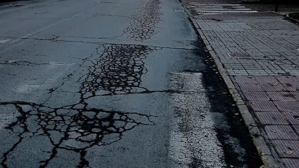 Estado de una de las calles de Huelva
