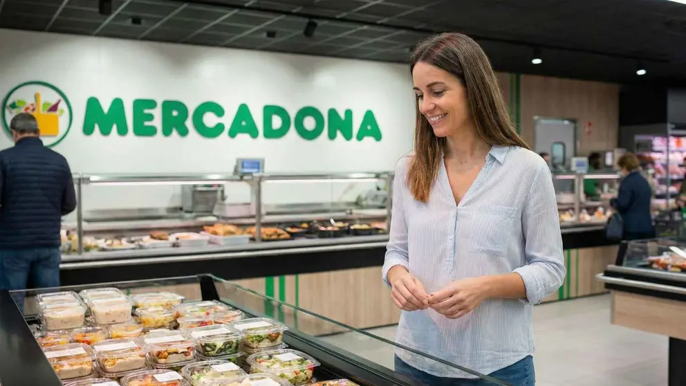 Una mujer en un supermercado de Mercadona
