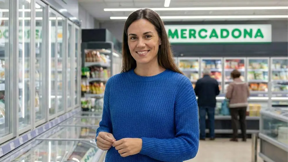 Una mujer en un supermercado de Mercadona