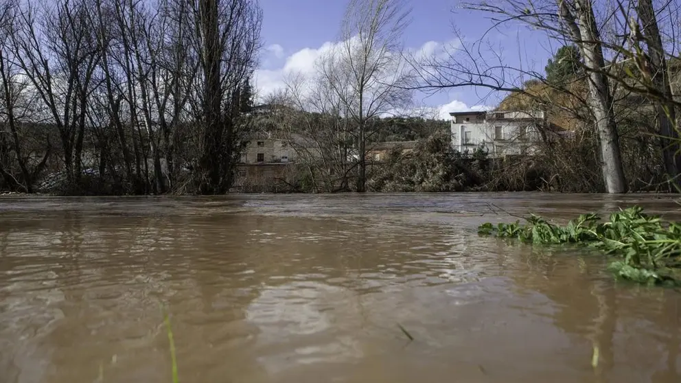 Imagen de archivo de la crecida del r&iacute;o Aguascebas a su paso por Mog&oacute;n