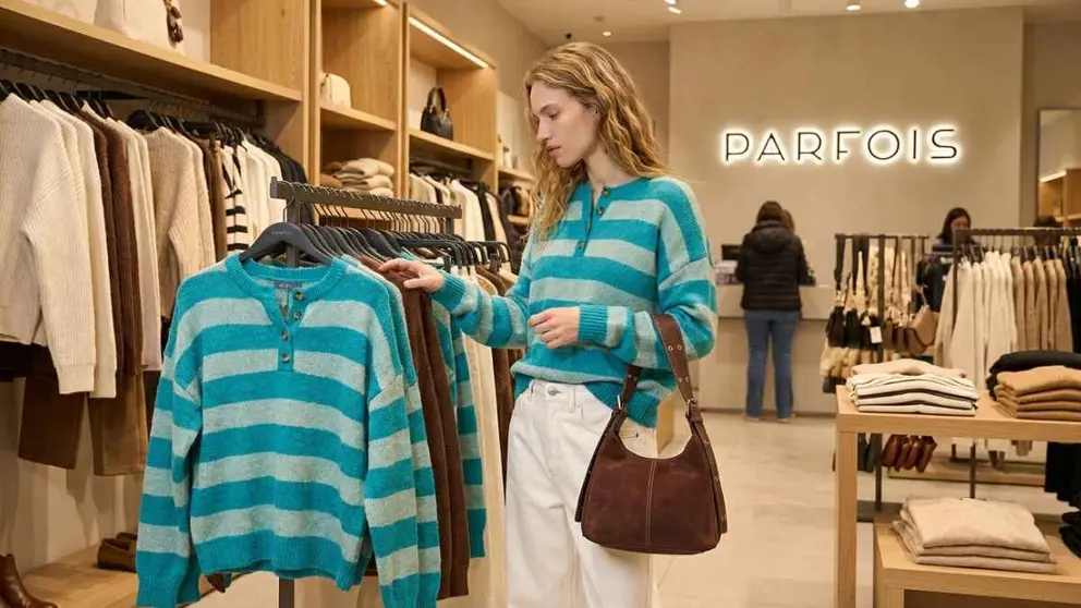 Jersey de punto a rayas con botones decorativos de Parfois