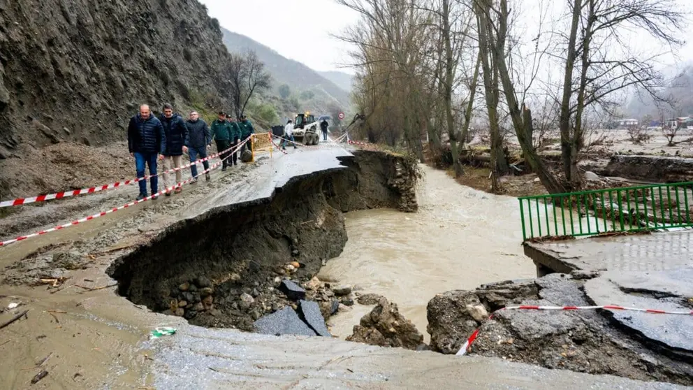Zonas afectadas por las inundaciones en Granada