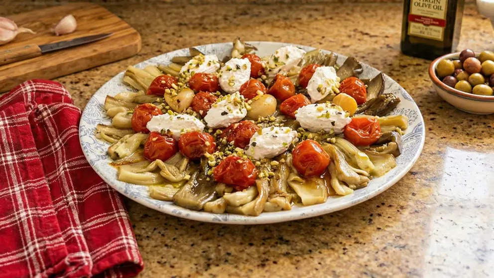 Ensalada templada de berenjena asada que arrasa en Espa&ntilde;a
