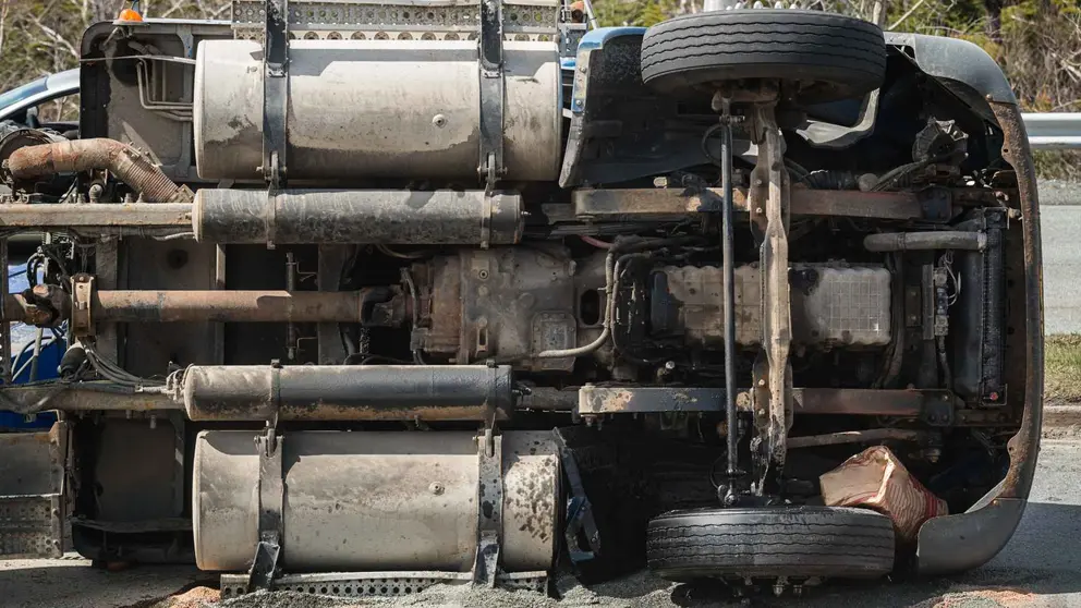 Accidente de un cami&oacute;n