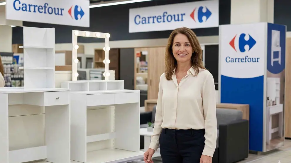 Rebajan el tocador con espejo y luces LED en Carrefour