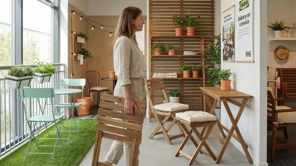 El conjunto de muebles de Ikea reinventa jardines y patios con estilo cl&aacute;sico de terraza europea