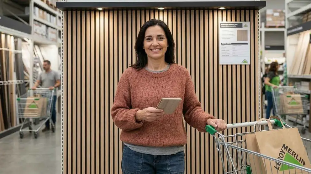 Revestimiento de pared paliller&iacute;a efecto madera, Ash Wood de Leroy Merlin