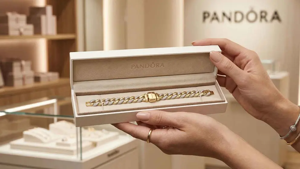 Pulsera de cadena cubana de Pandora