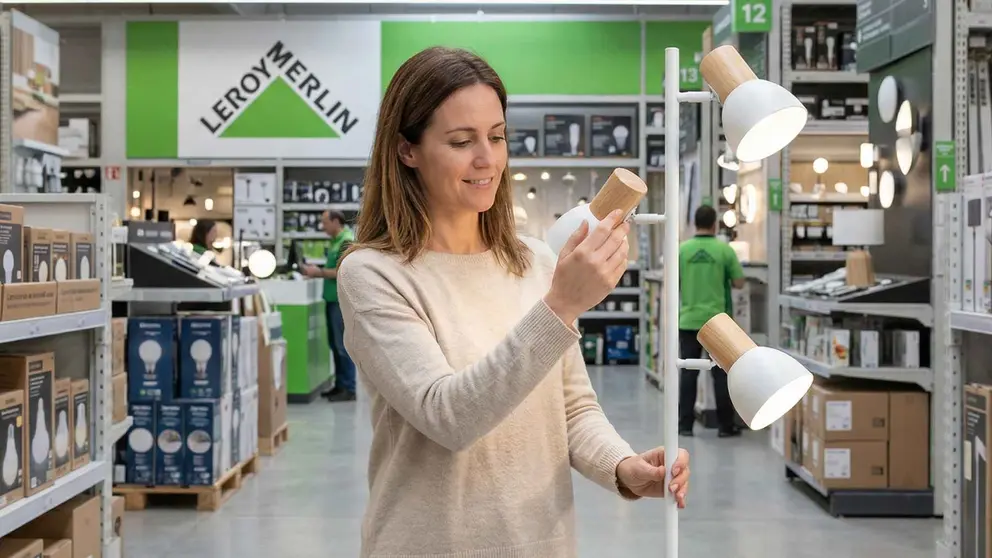 L&aacute;mpara de pie de 3 luces Venosa, INSPIRE de Leroy Merlin