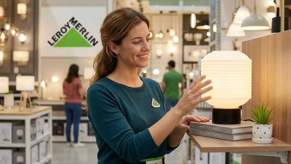 L&aacute;mpara de mesa Lindby Cagla de Leroy Merlin