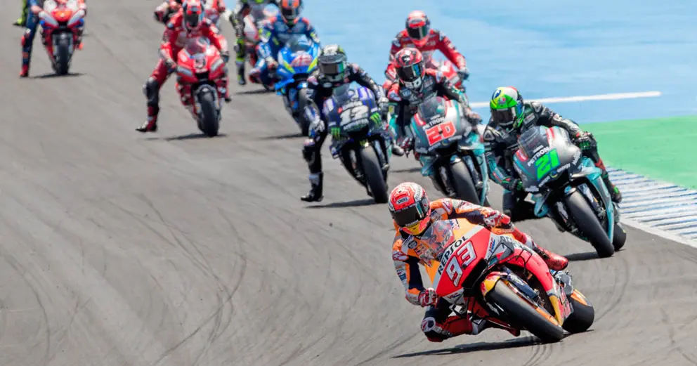 M&aacute;rquez al frente de la carrera de MotoGP
