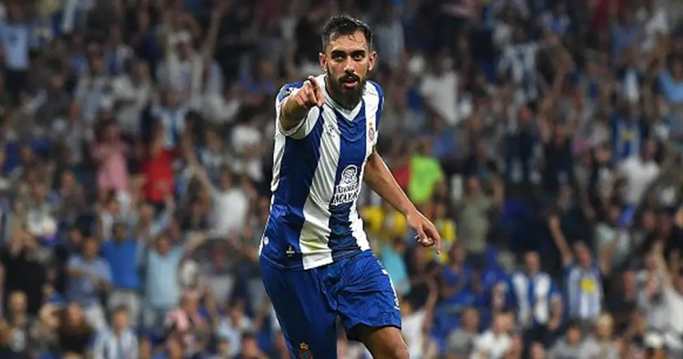 Borja Iglesias celebrando un gol con el Espanyol