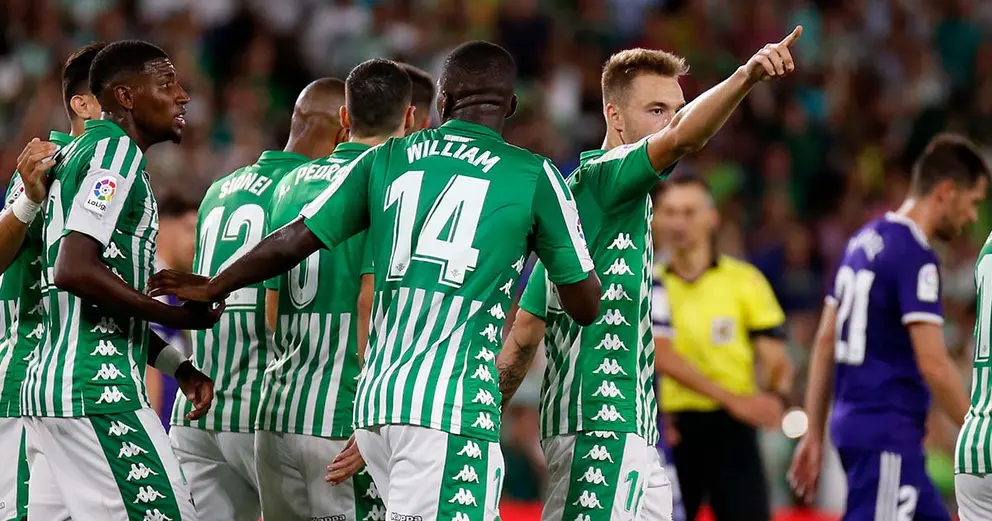 El Real Betis celebrando un gol | Foto: Real Betis