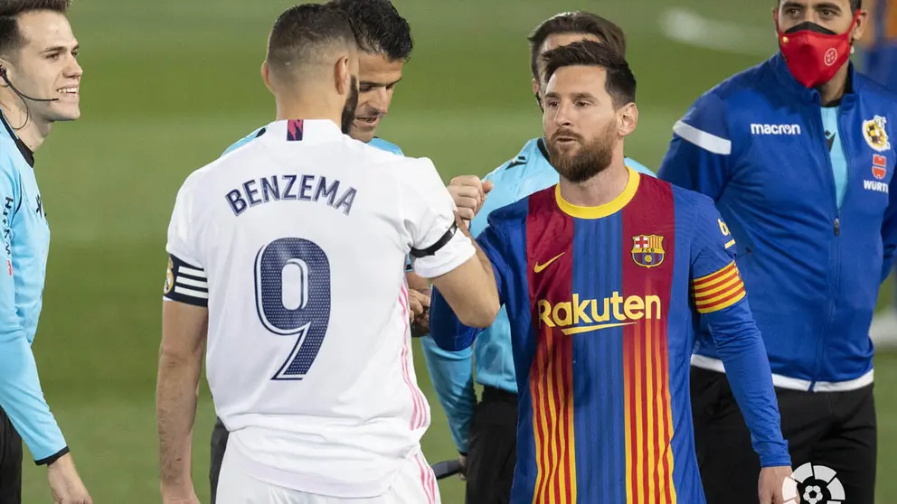 Karim Benzema y Lionel Messi en el Real Madrid CF vs FC Barcelona