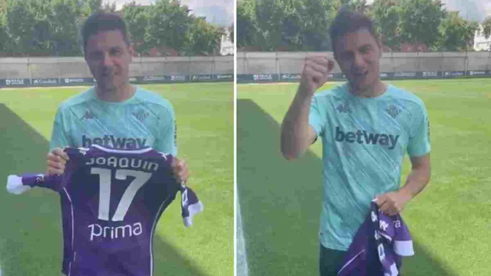 Joaqu&iacute;n, capit&aacute;n del Real Betis, con la camiseta de la Fiorentina