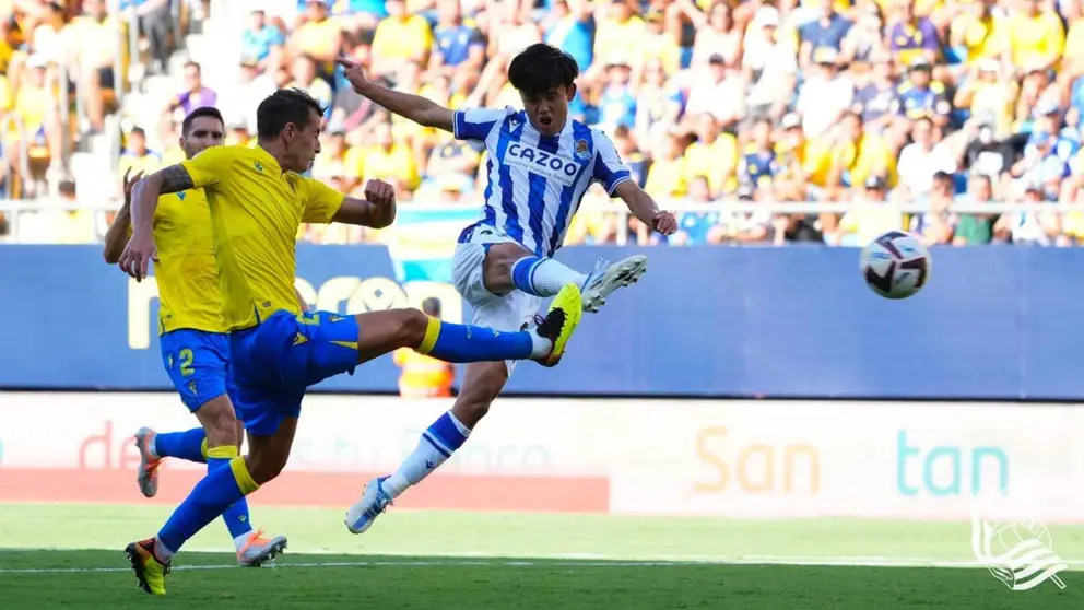 Takefusa Kubo en un C&aacute;diz CF - Real Sociedad | RSO