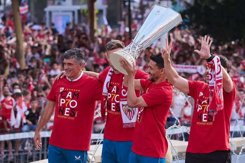 Celebraci&oacute;n de la s&eacute;ptima Europa League del Sevilla FC | Salvador L&oacute;pez Medina para El MIRA