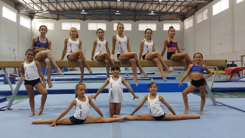 Gimnastas del Club La Barca -Jerez de Gimnasia Art&iacute;stica