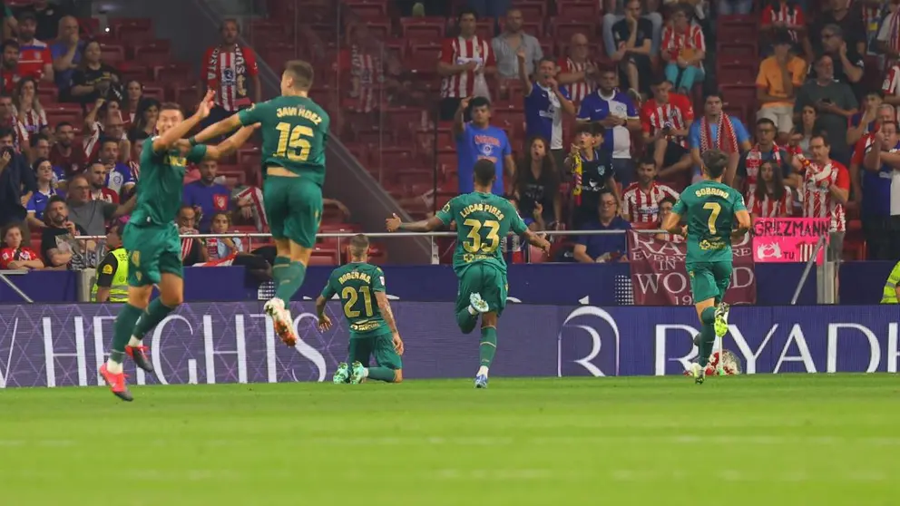 Los jugadores del C&aacute;diz CF celebran el gol de Roger Mart&iacute; contra el Atl&eacute;tico de Madrid | C&aacute;diz CF
