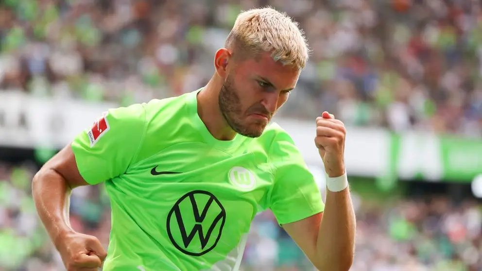 Jonas Wind, delantero del VFL Wolfsburgo pretendido por el Sevilla FC