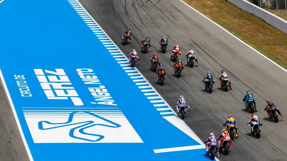 Pilotos de Moto2, durante el pasado mundial