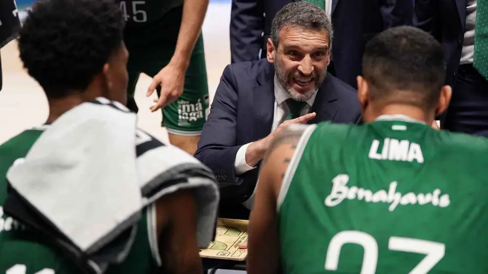 Ibon Navarro durante el Unicaja Baloncesto 101-84 Bilbao Basket en el Mart&iacute;n Carpena de M&aacute;laga