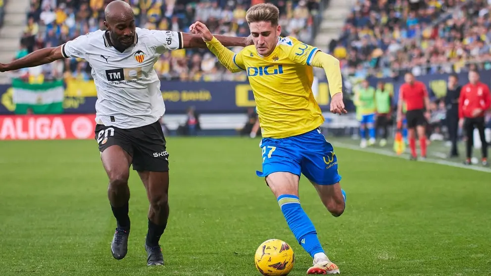 Robert Navarro en el C&aacute;diz CF - Valencia CF | Salvador L&oacute;pez Medina para El MIRA