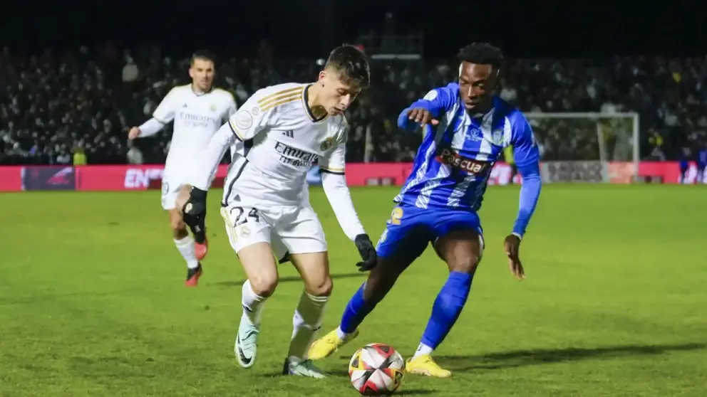 Arda G&uuml;ler durante un partido del Real Madrid en la Copa del Rey