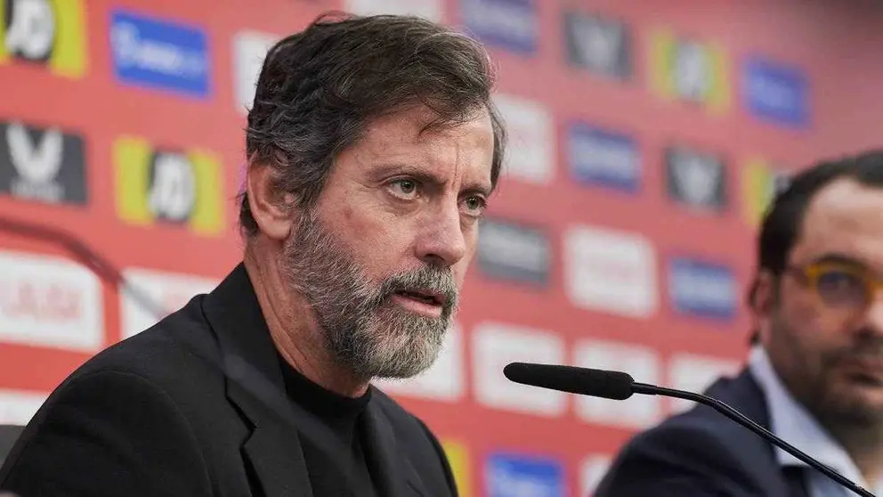Quique S&aacute;nchez Flores en su presentaci&oacute;n con el Sevilla FC | Salvador L&oacute;pez Medina para El MIRA