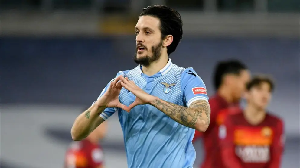 Luis Alberto, jugador de la Lazio pretendido por el C&aacute;diz CF, celebra un gol ante la AS Roma