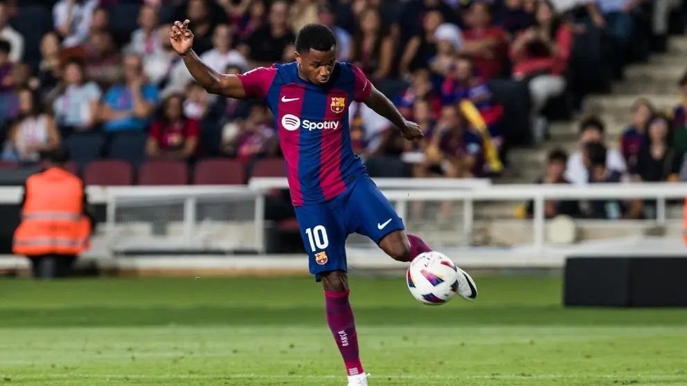 Ansu Fati, jugador del FC Barcelona que podr&iacute;a poner rumbo al Sevilla FC