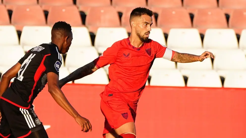 Suso Fern&aacute;ndez durante el Sevilla FC - Orlando Pirates | SFC