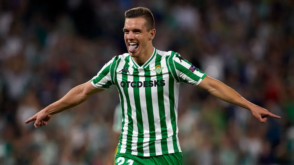 Gio Lo Celso celebra un gol durante su etapa en el Real Betis