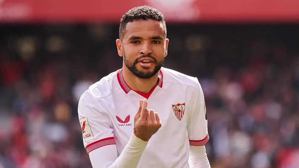 Youssef En-Nesyri celebra su gol en el Sevilla FC - Real Sociedad | Salvador L&oacute;pez Medina para El MIRA