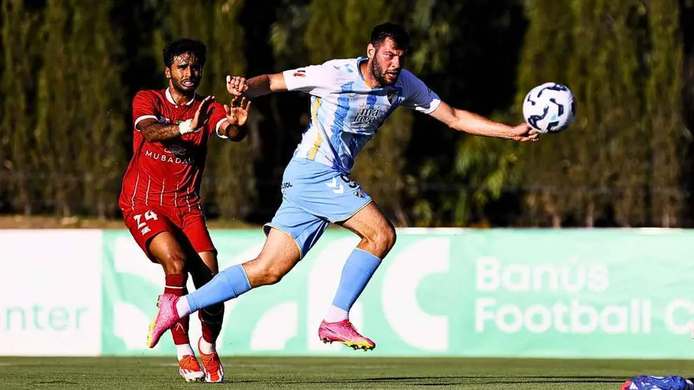 Roko Baturina en su primer partido como jugador del M&aacute;laga CF