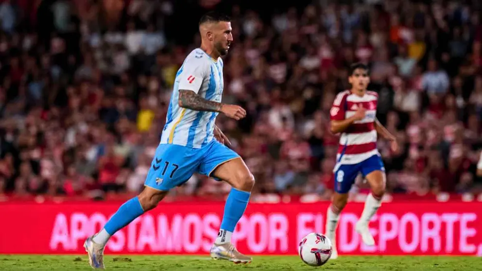 Dioni Villalba durante el Granada CF 2-2 M&aacute;laga CF