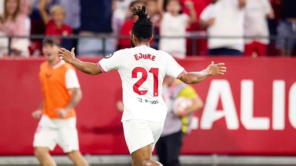 Gol de Ejuke en el Sevilla FC - Real Valladolid | Jes&uacute;s Ruiz Medina para El MIRA