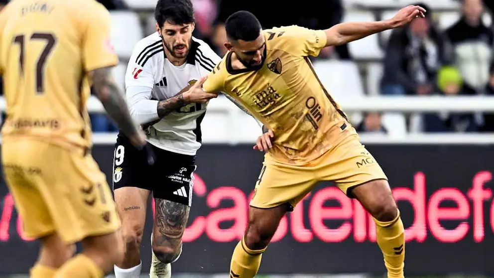 El M&aacute;laga CF suma ante el Burgos su octavo empate fuera de La Rosaleda