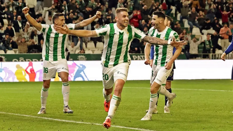 Antonio Casas celebra su gol anotado en el C&oacute;rdoba CF - CD Tenerife | CCF